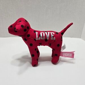 New Victoria's Secret PINK Red Dog With Black Polka Dots